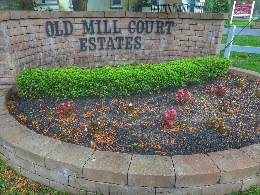 Entrance to Old Mill Condos in Wall, NJ