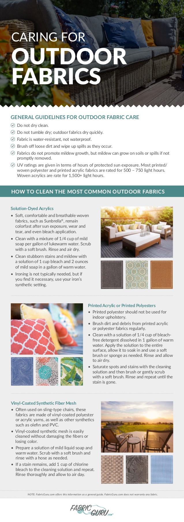 Cleaning Outdoor Fabrics